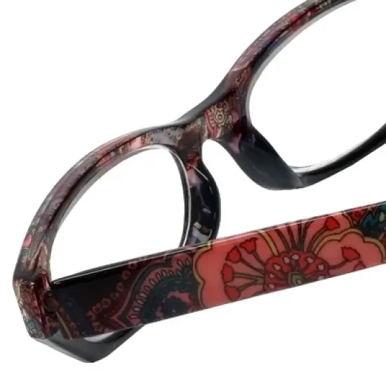 Calabria 4377 Reading Glasses with Floral Designs & Matching Case image {4}