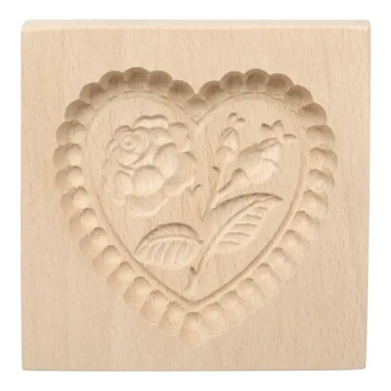 Unique Bargains Wooden 3D Carved Non-stick Vintage Baking Cookie Biscuit Mould image {13}