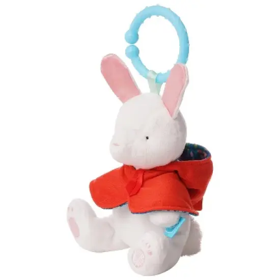Manhattan Toy Fairytale Rabbit Plush Baby Travel Toy with Chime, Crinkle Ears and Teether Clip-on Attachment image {4}