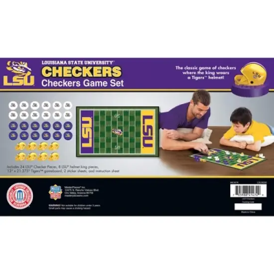 MasterPieces Officially licensed NCAA LSU Tigers Checkers Board Game for Families and Kids ages 6 and Up image {3}