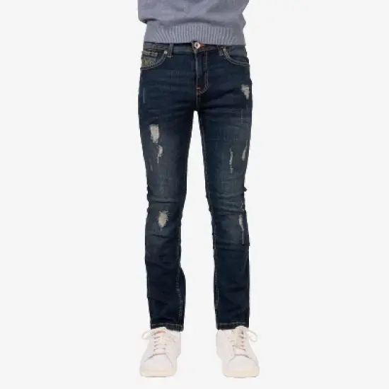 RAW X Boy's Heavy Distressed Jeans image {8}