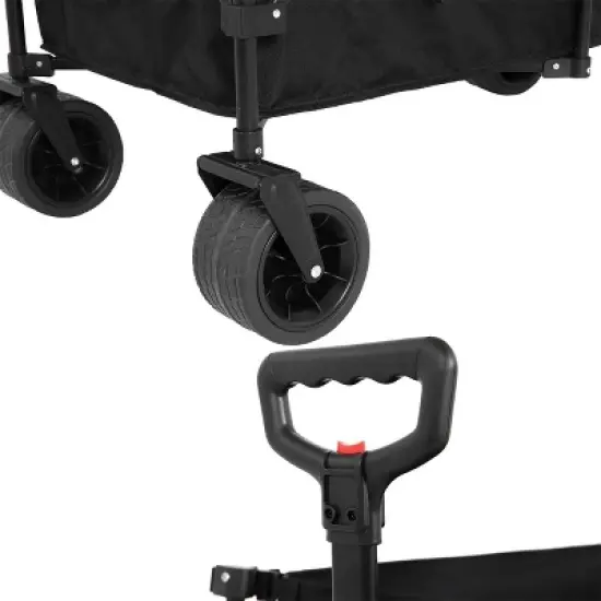 RISOKEYS Collapsible Wagon 220lbs Capacity,300L with Big All-Terrain Beach Wheels & Automatic Rebound Handle for Camping,Gardening,Shopping image {4}