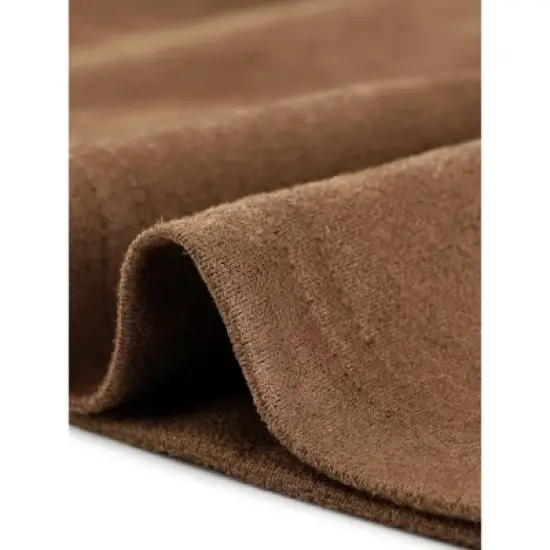 Agnes Orinda Women's Plus Size Faux Suede Notched Lapel Double Breasted Belt Trench Coat Jacket image {4}