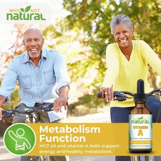 Why Not Natural Vitamin A Drops 10,000 IU &ndash; Liquid Retinyl Palmitate with MCT Oil, Vegan Supplement for Skin & Acne, 1 fl oz image {6}