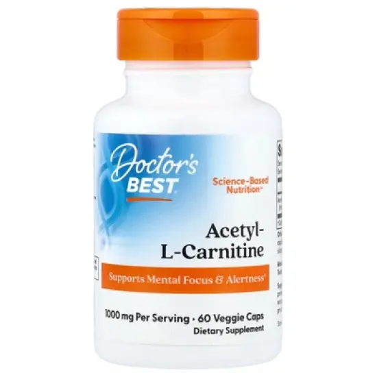Doctor's Best Acetyl-L-Carnitine, 60 Veggie Caps (500 mg Per capsule) image {4}