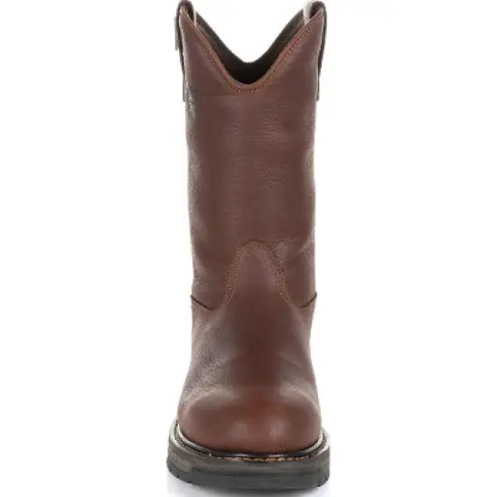 Men's Brown Georgia Boot Carbo-Tec LT Waterproof Pull-on Work Boot Size 8 image {2}
