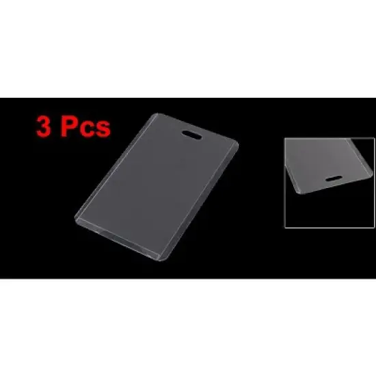 Unique Bargains Business Badge Vertical Plastic ID Card Holders Clear 3 Pcs image {4}