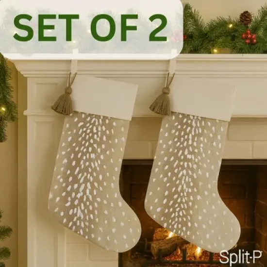 Split P Axis Spotted Tan Stocking image {3}