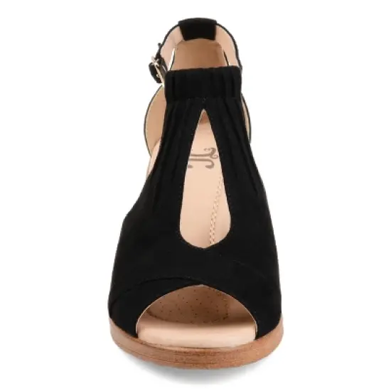 Journee Collection Womens Kedzie Tru Comfort Foam Buckle Open Toe Wedge image {5}