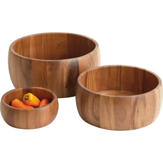 Frieling Acacia Wood Calabash Bowl, Small 2.5-Inch x 7-Inch Diameter image {3}