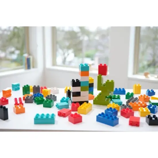 Strictly Briks Toy Large Building Blocks for Kids and Toddlers, 100% Compatible with All Major Brands,10 Multi Colors, 84 Pieces - Ages 3 and Up image {2}