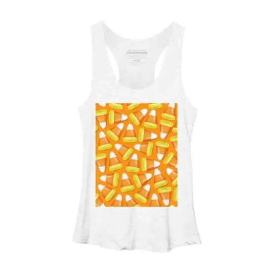 Women's Design By Humans Halloween Candy Corn By NewburyBoutique Racerback Tank Top image {8}
