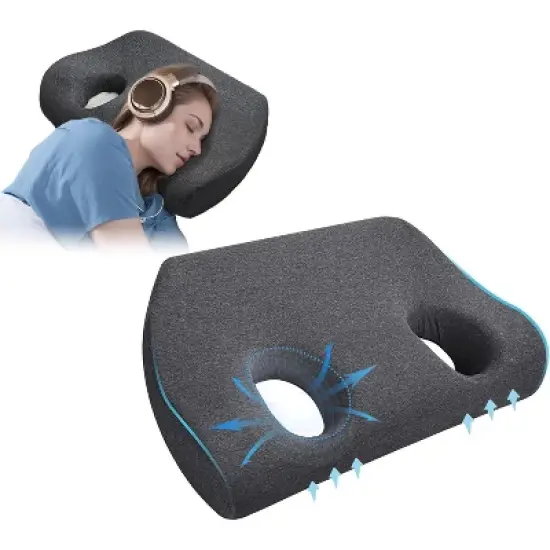 Ear Piercing Pillow for Side Sleepers with Ear Hole Memory Foam Ear Pillows image {7}