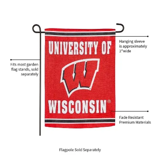 Embossed Suede Flag, GDN Size, University of Wisconsin-Madison image {3}