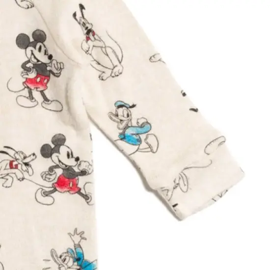 Disney Mickey Mouse Donald Duck Goofy Baby Snap Sleep N' Play Coverall Newborn to Infant image {4}