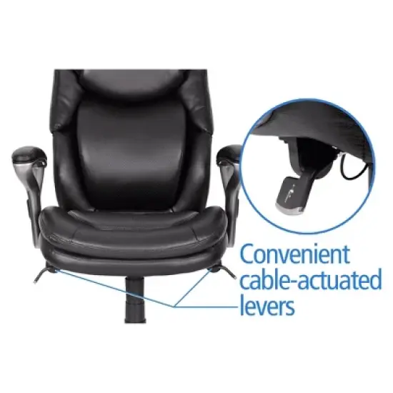AIR Health & Wellness Managers Chair Black Leather - Serta image {11}