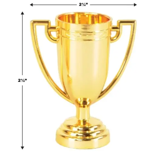Beistle 16 Trophy Cups, 2.5" x 2.25", (16/Pkg) Multicolored image {4}