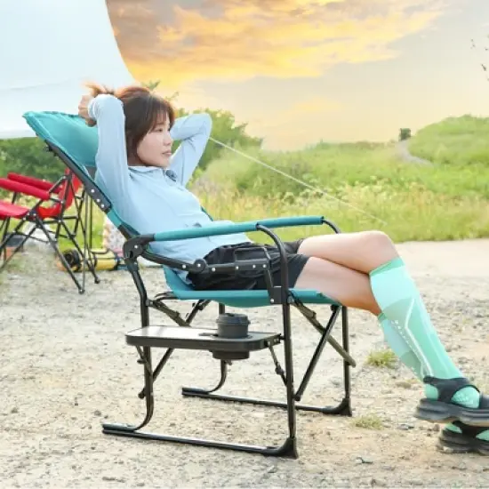 KWPZQEB Directors Chair, Camping Chairs for Adults, Heavy Duty Side Table with Side Table and Side Pockets, Lawn Chairs for Beach, Lawn image {4}