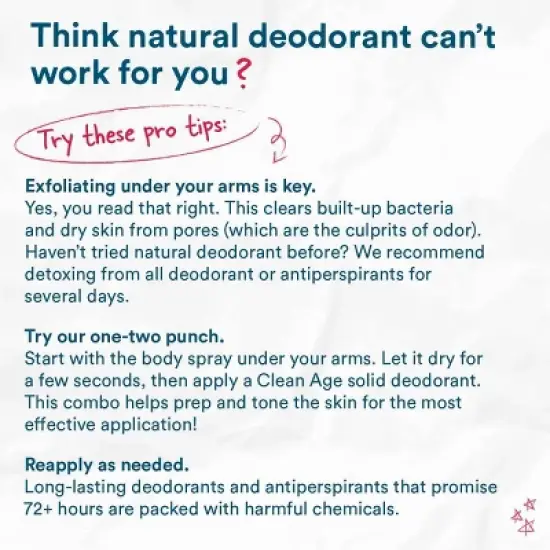 Clean Age Oasis AHA Solid Deodorant for Teens - 2.25oz image {3}