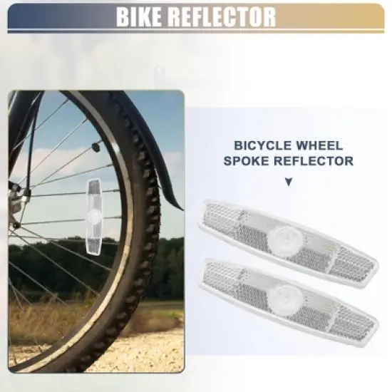 Unique Bargains Bicycle Warning Reflector for Bike Bicycle ABS 4pcs image {1}