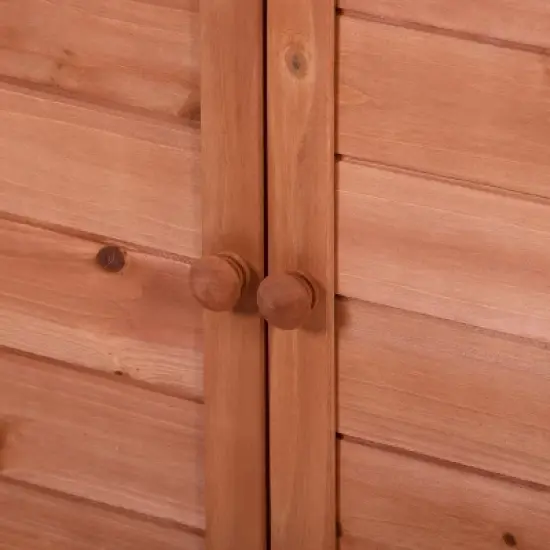 Cesicia Outdoor 39 x 19.1 x 37.4 inch Potting Bench Table,Storage Cabinet with 2-Tier Shelves and Side Hook, Orange image {6}