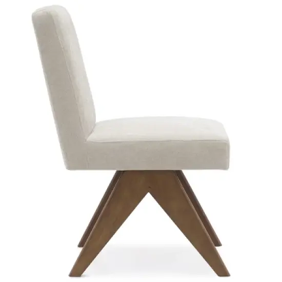 Set of 2 Morgan 18.5" Wide Upholstered Seat and Back Dining Chair With Upside Down "V" shape design Solid Wood Legs-Maison Boucle image {4}