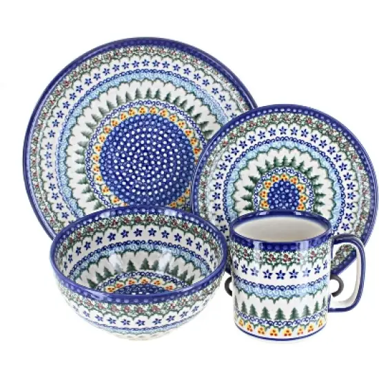 Blue Rose Polish Pottery Vena Dinnerware (16 PC) image {12}