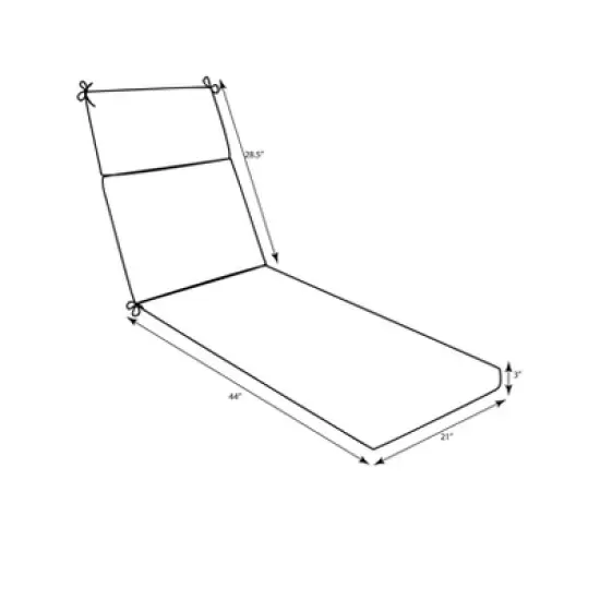 Herringbone Outdoor/Indoor Chaise Lounge Cushion - Pillow Perfect image {2}