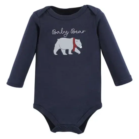 Hudson Baby Unisex Baby Cotton Long-Sleeve Bodysuits, Moosing Around image {5}