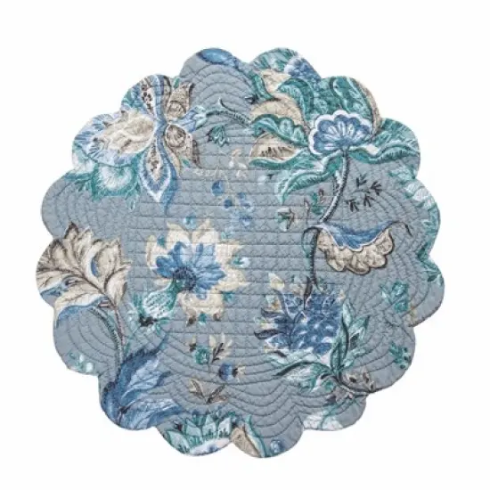 C&F Home Morrison Round Quilted Placemats Set of 6, 17" image {2}