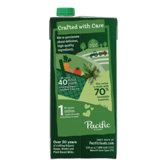 Pacific Foods Organic Gluten Free Unsalted Chicken Bone Broth - 32oz image {8}