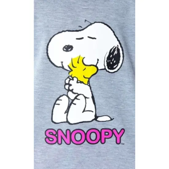 Peanuts Girls' Pajamas Snoopy and Woodstock Shirt And Shorts Pajama Set Snoopy and Woodstock image {2}