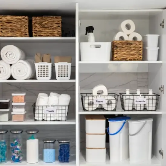 Unique Bargains Wire Shelf Label Holder with Label Papers for Baskets image {3}