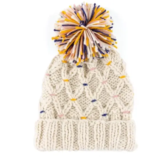 Shiraleah Lisle Black Speckled Beanie with Pom image {1}