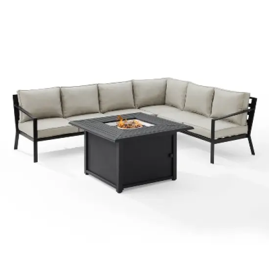 5pc Clark Outdoor Steel Fire Pit Set - Crosley
 image {12}