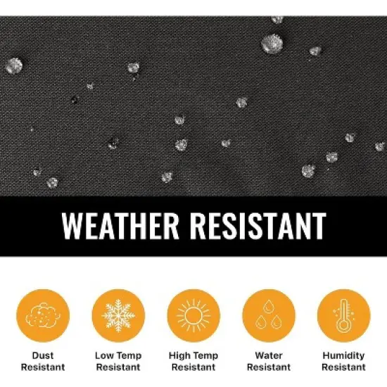 KHOMO GEAR Square Table Cover &ndash; Waterproof, Heavy-Duty Outdoor Furniture Cover in Black &ndash; Fits Patio Coffee, Side & Small Square Tables - 70x25x34 image {3}