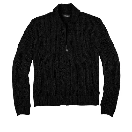 KingSize Men's Big & Tall Shaker Knit Zip-Front Cardigan image {3}