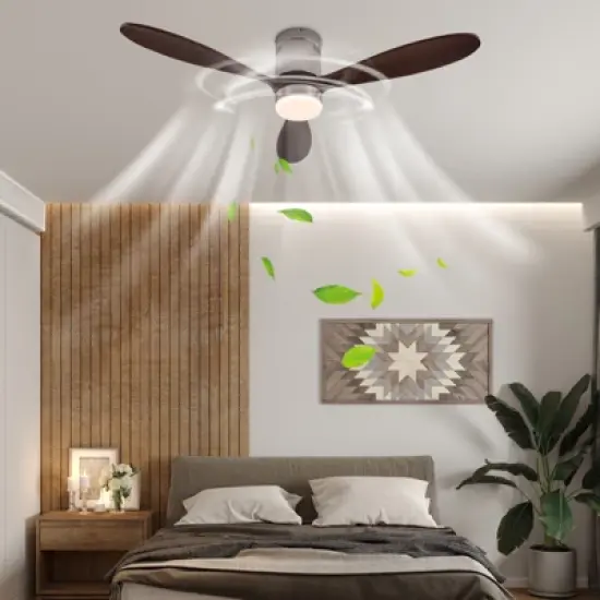 YIYIBYUS 52 Inch Smart Ceiling Fan with Dimmable Light, 6-speed Adjustable image {2}