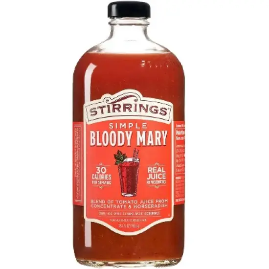 Stirrings Simple Bloody Mary Cocktail Mix 750ml Bottles - Real Juice No Preservatives - 30 Calories - Drink Mixer image {3}
