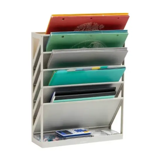 Mind Reader 5-Tier Vertical File Storage Desktop Organizer Plastic image {7}