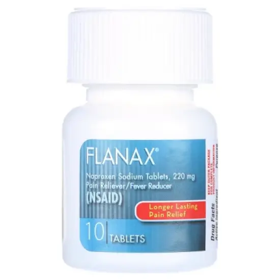 Flanax Naproxen Sodium 220mg Pain Reliever Tablets, 10 Ct image {1}