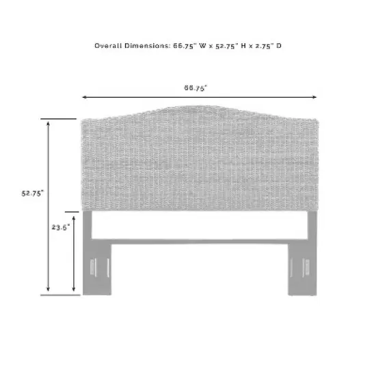 Queen Serena Headboard Banana Leaf - Crosley image {5}