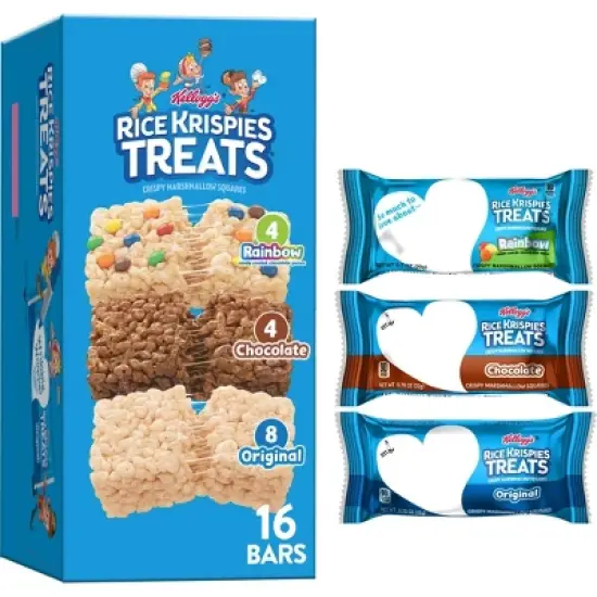 Rice Krispies Treats Crispy Marshmallow Squares Variety Pack Kids Snacks - 12.1oz/16ct image {8}