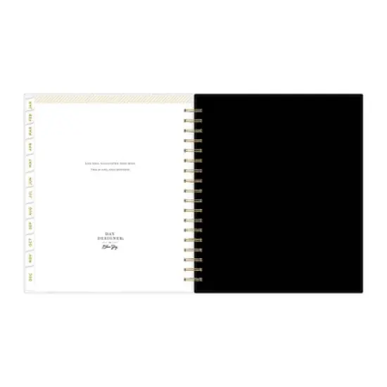 Blue Sky Day Designer Daily/Monthly Planning Calendar 8"x10" Rugby Stripe Black Frosted image {11}