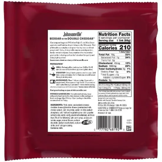 Johnsonville Double Beddar Smoked Sausage - 14oz/6ct image {1}