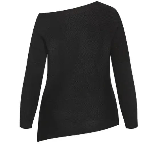Women's Plus Size Lean In Jumper - black | CITY CHIC image {6}