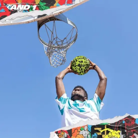 AND1 Fantom Graffiti 29.5 Rubber Basketball : Youth Sized Streetball for Indoor and Outdoor Use, Deep Channel Construction and Durability image {5}