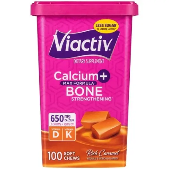 Viactiv Calcium Supplement + Vitamin-D Soft Chews - Caramel - 100ct image {3}