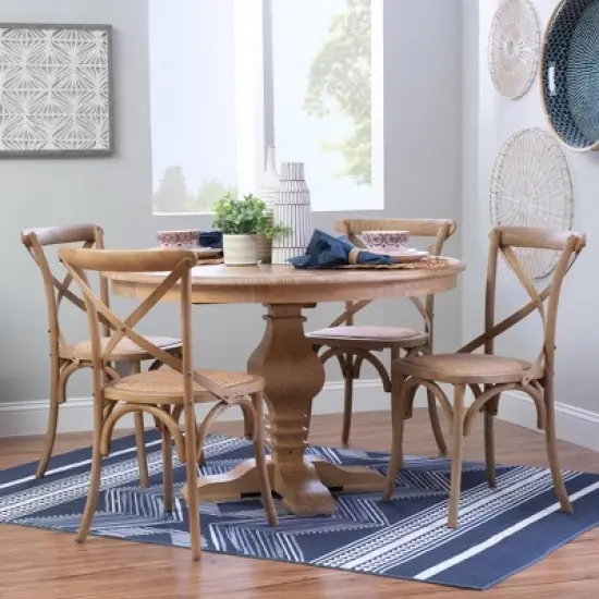 Doherty Round Dining Table Rustic Honey - Powell image {5}