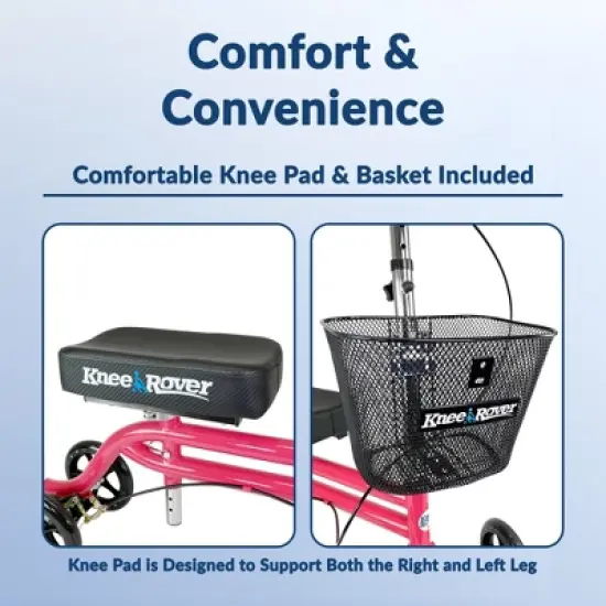 KneeRover Steerable Knee Scooter Pink image {7}